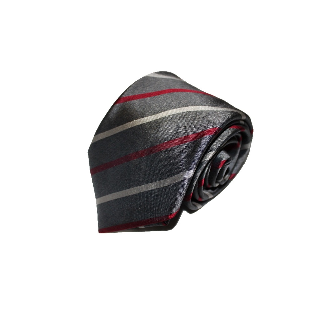 CANALI Exclusive Collection gray silk tie 3.75x58